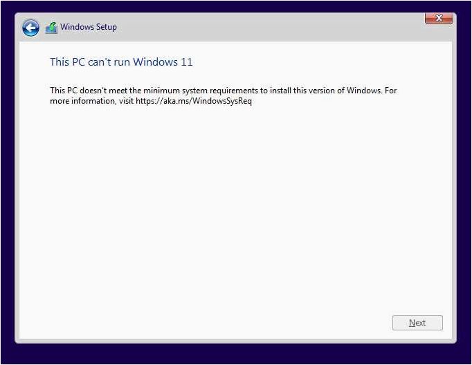 Обновление до Windows 11 на неподдерживаемом компьютере без TPM 2.0