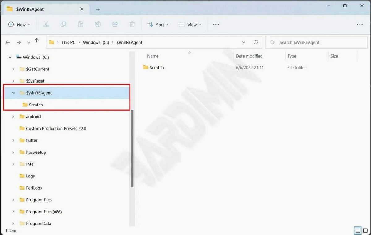 (папка, winreagent, удалить) Что за папка $WinREAgent и можно ли её удалить