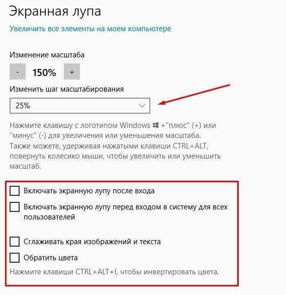 Экранная лупа — как включить, отключить и настроить